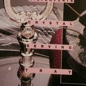 NIB Crystal Serving Tray